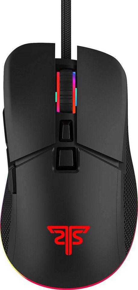 Hyrican Stiker Gaming-Maus, RGB LED Beleuchtung, USB, kabelgebunden Gaming-Maus von Hyrican