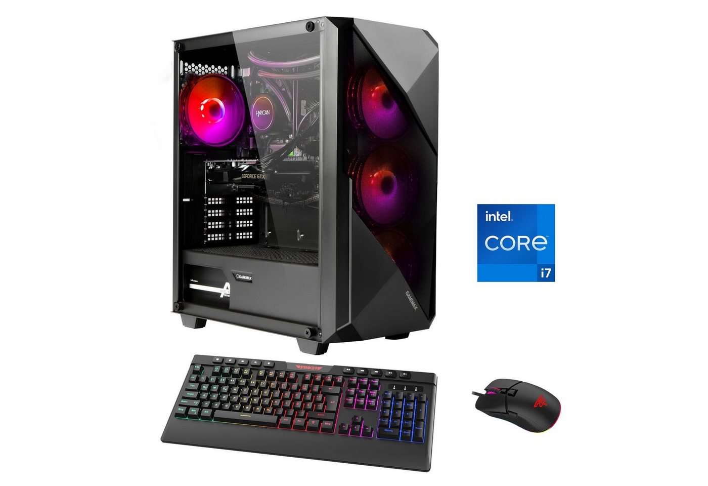 Hyrican Striker 7144 Gaming-PC (Intel® Core i7 13700F, RTX 4060, 16 GB RAM, 1000 GB SSD, Wasserkühlung, DDR5, Windows 11) von Hyrican