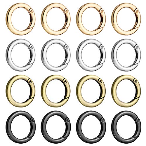 Hysagtek 16 Stück Karabiner Rund 25mm, 4 Farben Mini Karabinerhaken, Schlüsselring Klein O-Ring, Schlüsselring Karabiner für Taschen Geldbörsen Schlüsselanhänger Schnalle Hysagtek 16 Stück Karabiner Rund 25mm, 4 Farben Mini Karabinerhaken, Schlüsselring Klein O-Ring, Schlüsselring Karabiner für Taschen Geldbörsen Schlüsselanhänger Schnalle von Hysagtek