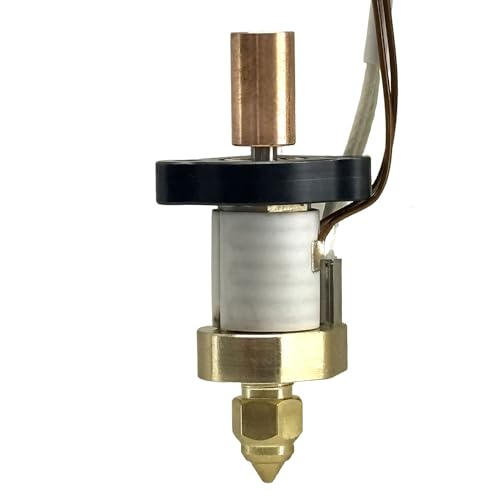 HysiPrui 3D Drucker zusammengebaut Keramik Hot End Kit mit Original Hotend/Druckkopf Ersatz mit geringer Reibung Messing Düse, 100K Thermistor, Heizungskartusche, Wärmeblock nur für Ender 3 V3 KE von HysiPrui