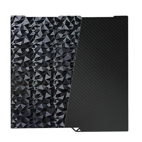 HysiPrui 3D Drucker Kobra 3 Build Plate Doppelseitige strukturierte Oberfläche PET und glattes PEO Blatt für Kobra 3 Combo 256x268mm, flexible abnehmbare Federstahlplatte beheizte Bett-Plattform-Matte von HysiPrui