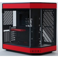 HYTE Y60 Red/Black Zweikammer ATX Midi Tower Gehäuse  Seitenfenster von Hyte
