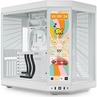 HYTE Y70 Touch Infinite Snow White ATX Midi Tower Gaming Gehäuse weiß Seitenfenster von Hyte