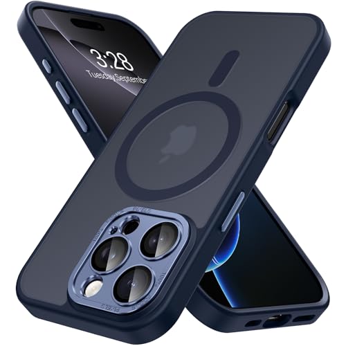 Hython Magnetische Schutzhülle für iPhone 16 Pro Max, mit Kameraobjektivschutz, durchscheinend, matt, kompatibel mit MagSafe, dünn, schlank, stoßfest, Stoßfänger-Schutzhülle für Damen und Herren Hython Magnetische Schutzhülle für iPhone 16 Pro Max, mit Kameraobjektivschutz, durchscheinend, matt, kompatibel mit MagSafe, dünn, schlank, stoßfest, Stoßfänger-Schutzhülle für Damen und Herren von Hython