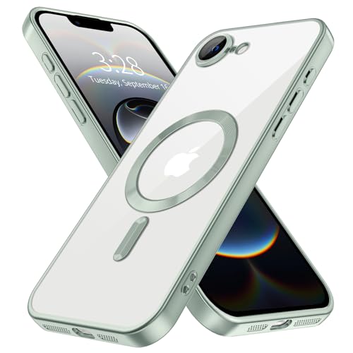 Hython Magnetische transparente Schutzhülle für iPhone 16e, mit Kameraobjektivschutz, kompatibel mit MagSafe, luxuriöse, flache und weiche TPU-Hülle, Schutzhülle für iPhone 16e 15,5 cm (6,1 Zoll Hython Magnetische transparente Schutzhülle für iPhone 16e, mit Kameraobjektivschutz, kompatibel mit MagSafe, luxuriöse, flache und weiche TPU-Hülle, Schutzhülle für iPhone 16e 15,5 cm (6,1 Zoll von Hython