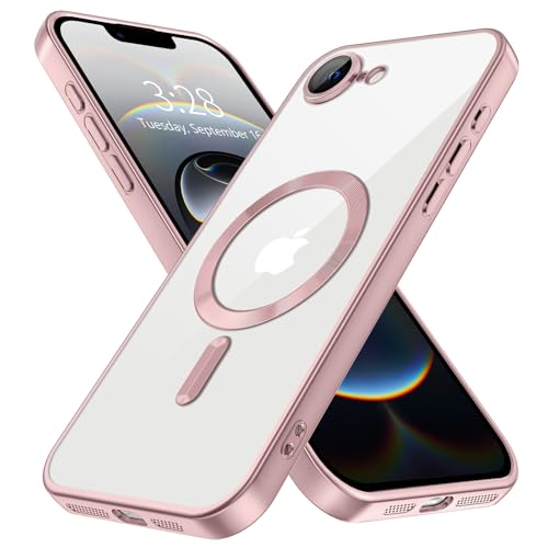 Hython Magnetische transparente Schutzhülle für iPhone 16e, mit Kameraobjektivschutz, kompatibel mit MagSafe, luxuriöse, flache und weiche TPU-Hülle, Schutzhülle für iPhone 16e 15,5 cm (6,1 Zoll Hython Magnetische transparente Schutzhülle für iPhone 16e, mit Kameraobjektivschutz, kompatibel mit MagSafe, luxuriöse, flache und weiche TPU-Hülle, Schutzhülle für iPhone 16e 15,5 cm (6,1 Zoll von Hython