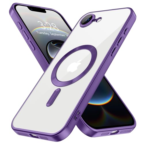 Hython Magnetische transparente Schutzhülle für iPhone 16e, mit Kameraobjektivschutz, kompatibel mit MagSafe, luxuriöse, flache und weiche TPU-Hülle, Schutzhülle für iPhone 16e 15,5 cm (6,1 Zoll Hython Magnetische transparente Schutzhülle für iPhone 16e, mit Kameraobjektivschutz, kompatibel mit MagSafe, luxuriöse, flache und weiche TPU-Hülle, Schutzhülle für iPhone 16e 15,5 cm (6,1 Zoll von Hython