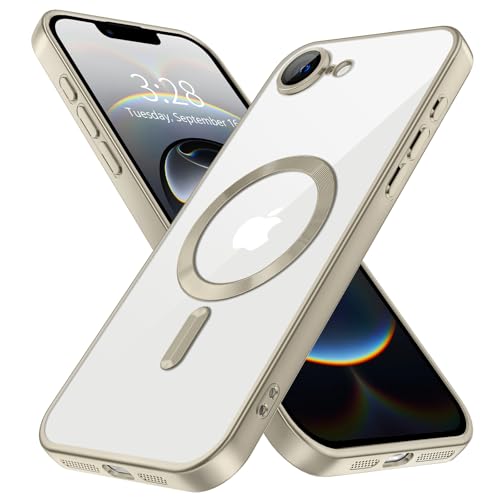 Hython Magnetische transparente Schutzhülle für iPhone 16e mit Kameraobjektivschutz, kompatibel mit MagSafe, luxuriöse, beschichtete Kanten, schlanke, weiche TPU-Schutzhülle für iPhone 16e 15,5 cm Hython Magnetische transparente Schutzhülle für iPhone 16e mit Kameraobjektivschutz, kompatibel mit MagSafe, luxuriöse, beschichtete Kanten, schlanke, weiche TPU-Schutzhülle für iPhone 16e 15,5 cm von Hython