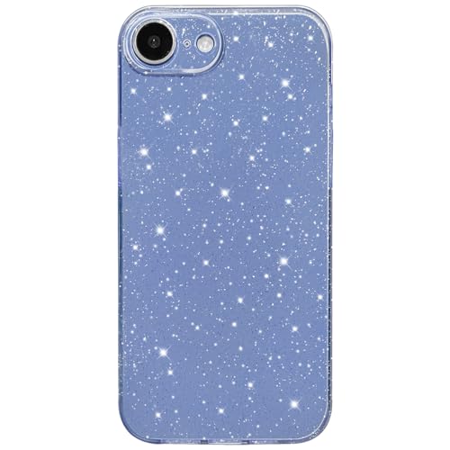 Hython Schutzhülle für iPhone 16e, Glitzer, niedlich, glitzernd, glänzend, glitzernd, 15,5 cm (6,1 Zoll), dünn, schmale Passform, weicher TPU-Stoßdämpfer, stoßfest, Gummi-Schutzhülle für Damen und von Hython