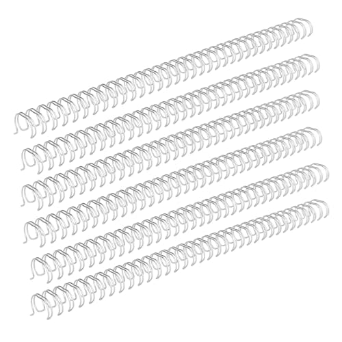 1/2in 34 Doppeldrahtbindungsringe, Nylon -beschichtetes Eisendraht, 100 Blechkapazität, Berichte, Geschenke, A4 70g (SILVER) von Hyuduo
