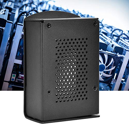Aluminiumgehäuse Box Schutzgehäuse schwarz mit Kühlkörperhalterung für Raspberry Pi 4 Modell B(Schwarz) Kühlerlüfterbaugruppe von Hyuduo