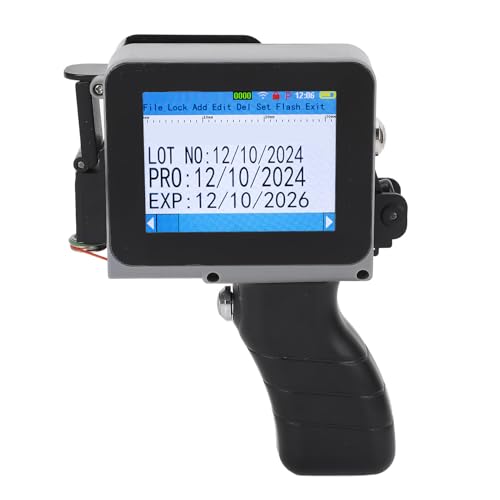 Handheld Inkjet -Druckerpistole Tragbar mit HD LED 4.3in -Touchscreen ohne Patrone 12,7 Mm Schnelltrocknungs -Handheld -Drucker für QR -Code -Barcode von Hyuduo