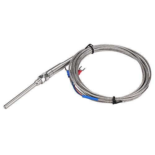 PT100-Thermoelement, Widerstands-Thermoelement M8-Gewinde PT100-Platin-Thermoelement 50 Mm / 2 Zoll Sondentemperatursensorkabel, Thermoelementblöcke (3m) von Hyuduo