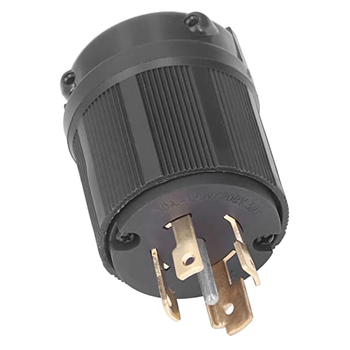 Verriegelungsstecker, Generator Twist Lock Adapter Stecker US Standard 5 Löcher Adapter Industrial Grade Heavy Duty NEMA L21-30 30A 120 208V für Haushaltsgeräte Steckdosen, Konverter von Hyuduo