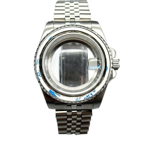Hyuwdai 1 x 40 mm Herrenuhr NH35 NH36 Gehäuse Saphir-Edelstahlgehäuse modifiziertes mechanisches Gehäuse, Nr. 1, Transparent bottom von Hyuwdai