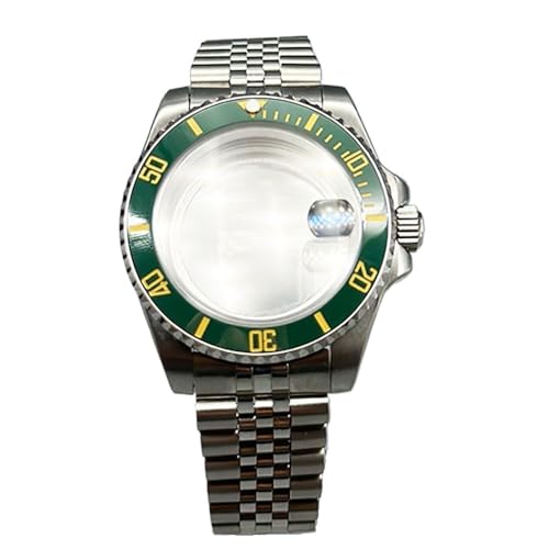 Hyuwdai 1 x 40 mm Herrenuhr NH35 NH36 Gehäuse Saphir-Edelstahlgehäuse modifiziertes mechanisches Gehäuse, Nr. 21, Dense bottom von Hyuwdai
