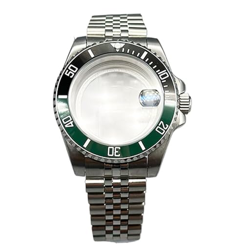 Hyuwdai 1 x 40 mm Herrenuhr NH35 NH36 Gehäuse Saphir-Edelstahlgehäuse modifiziertes mechanisches Gehäuse, Nr. 24, Transparent bottom von Hyuwdai