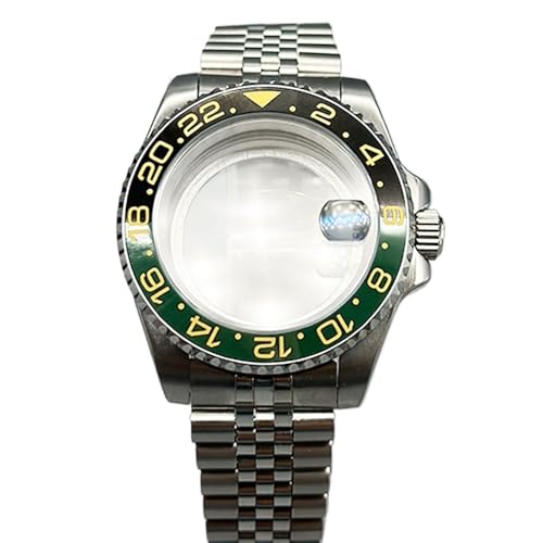Hyuwdai 1 x 40 mm Herrenuhr NH35 NH36 Gehäuse Saphir-Edelstahlgehäuse modifiziertes mechanisches Gehäuse, Nr. 25, Dense bottom von Hyuwdai