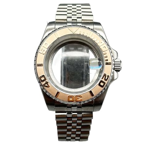 Hyuwdai 1 x 40 mm Herrenuhr NH35 NH36 Gehäuse Saphir-Edelstahlgehäuse modifiziertes mechanisches Gehäuse, Nr. 3, Dense bottom von Hyuwdai