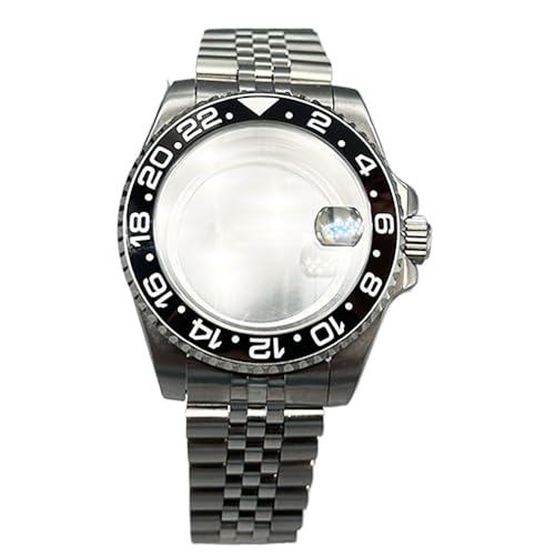 Hyuwdai 1 x 40 mm Herrenuhr NH35 NH36 Gehäuse Saphir-Edelstahlgehäuse modifiziertes mechanisches Gehäuse, Nr. 37, Dense bottom von Hyuwdai