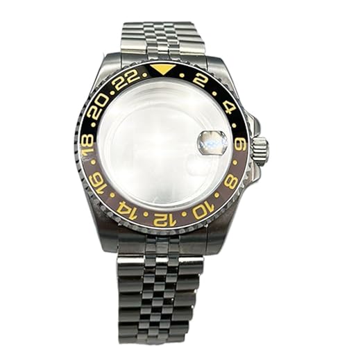 Hyuwdai 1 x 40 mm Herrenuhr NH35 NH36 Gehäuse Saphir-Edelstahlgehäuse modifiziertes mechanisches Gehäuse, Nr. 38, Dense bottom von Hyuwdai