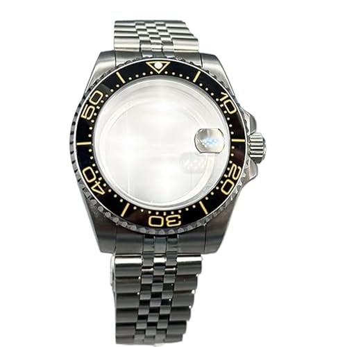 Hyuwdai 1 x 40 mm Herrenuhr NH35 NH36 Gehäuse Saphir-Edelstahlgehäuse modifiziertes mechanisches Gehäuse, Nr. 46, Transparent bottom von Hyuwdai