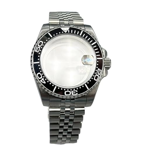Hyuwdai 1 x 40 mm Herrenuhr NH35 NH36 Gehäuse Saphir-Edelstahlgehäuse modifiziertes mechanisches Gehäuse, Nr. 48, Dense bottom von Hyuwdai