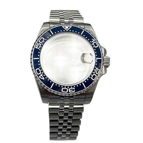 Hyuwdai 1 x 40 mm Herrenuhr NH35 NH36 Gehäuse Saphir-Edelstahlgehäuse modifiziertes mechanisches Gehäuse, Nr. 51, Dense bottom von Hyuwdai