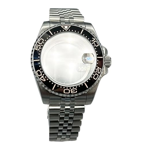 Hyuwdai 1 x 40 mm Herrenuhr NH35 NH36 Gehäuse Saphir-Edelstahlgehäuse modifiziertes mechanisches Gehäuse, Nr. 54, Dense bottom von Hyuwdai