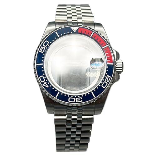 Hyuwdai 1 x 40 mm Herrenuhr NH35 NH36 Gehäuse Saphir-Edelstahlgehäuse modifiziertes mechanisches Gehäuse, Nr. 56, Dense bottom von Hyuwdai