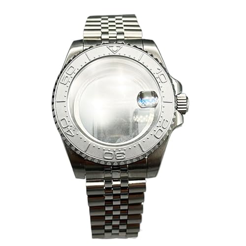 Hyuwdai 1 x 40 mm Herrenuhr NH35 NH36 Gehäuse Saphir-Edelstahlgehäuse modifiziertes mechanisches Gehäuse, Nr. 59, Dense bottom von Hyuwdai