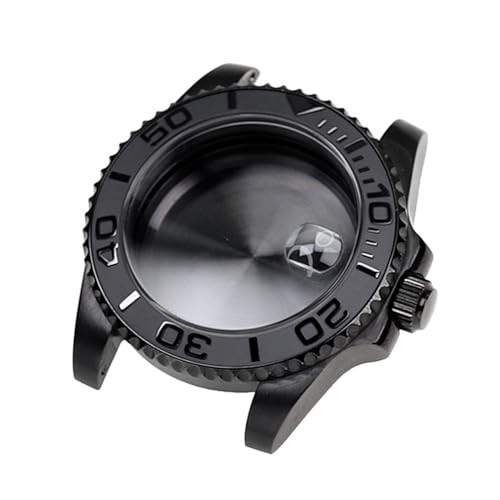 Hyuwdai 1 x schwarzes Gehäuse im Yacht-Design mit Saphirglas, wasserabweisend, für NH35, Nh36, Nh34, automatisches mechanisches Uhrwerk, Einheitsgröße, Achat Hyuwdai 1 x schwarzes Gehäuse im Yacht-Design mit Saphirglas, wasserabweisend, für NH35, Nh36, Nh34, automatisches mechanisches Uhrwerk, Einheitsgröße, Achat von Hyuwdai