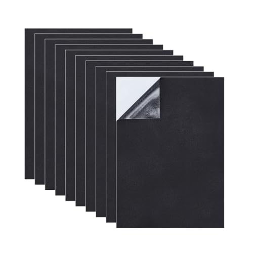 10 Stück Selbstklebende Schaumstoffplatte, EVA Schaumstoffboards mit Kleberücken Schneidbar Schaumstoff Platten 300x210x1mm Schwarz Selbstklebende Schaumstoffplatte für Schützen Möbel von Hyxodjy