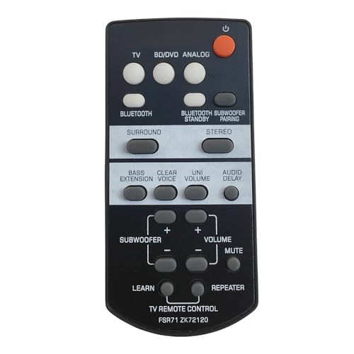 Hyyudiut FSR71 ZK72120 Remote Control Replace for Yamaha Sound Bar YAS-203 YAS-CU203 NS-WSW41 YAS-203BL Hyyudiut FSR71 ZK72120 Remote Control Replace for Yamaha Sound Bar YAS-203 YAS-CU203 NS-WSW41 YAS-203BL von Hyyudiut