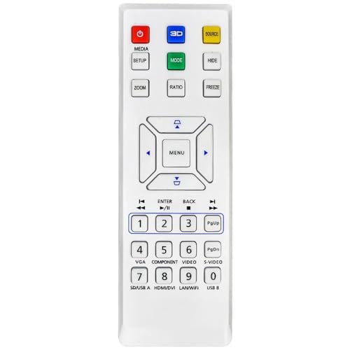 Hyyudiut Remote Control Replaced for Projector PD115 PD116 PD117D PD120D PD123 PD125 X1183A X113H PE-W42 HE-804J Hyyudiut Remote Control Replaced for Projector PD115 PD116 PD117D PD120D PD123 PD125 X1183A X113H PE-W42 HE-804J von Hyyudiut