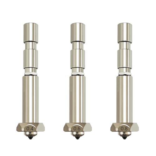 HzdaDeve 0.4MM 0.6MM 0.8MM Integrierte gehärtete Stahldüsen für Kobra 3 Max Combo Quick-Swap High Flow High Speed Kehlrohrdüsen Druckkopfextruder Kit Hot End für Anycubic Printer (3PK) von HzdaDeve