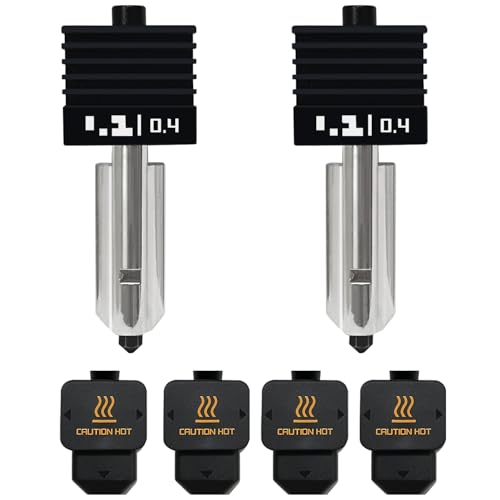 HzdaDeve 2-Pack 0.4MM H2D Combo Hotend Druck Kopf Hot End Kit Extruder Upgrade Hochtemperatur gehärtete Stahldüse mit 2PCS Silikon Abdeckung Socke für Bambu Lab H2D Combo/A1/A1 Mini 3D Drucker HzdaDeve 2-Pack 0.4MM H2D Combo Hotend Druck Kopf Hot End Kit Extruder Upgrade Hochtemperatur gehärtete Stahldüse mit 2PCS Silikon Abdeckung Socke für Bambu Lab H2D Combo/A1/A1 Mini 3D Drucker von HzdaDeve