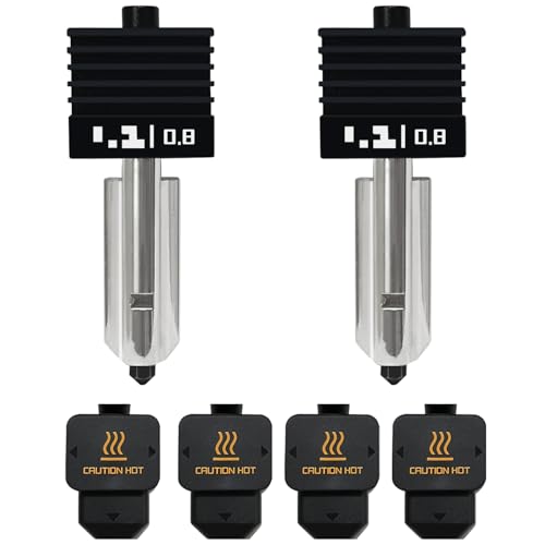 HzdaDeve 2-Pack 0.8MM H2D Combo Hotend Druck Kopf Hot End Kit Extruder Upgrade Hochtemperatur gehärtete Stahldüse mit 2PCS Silikon Abdeckung Socke für Bambu Lab H2D Combo/A1/A1 Mini 3D Drucker HzdaDeve 2-Pack 0.8MM H2D Combo Hotend Druck Kopf Hot End Kit Extruder Upgrade Hochtemperatur gehärtete Stahldüse mit 2PCS Silikon Abdeckung Socke für Bambu Lab H2D Combo/A1/A1 Mini 3D Drucker von HzdaDeve