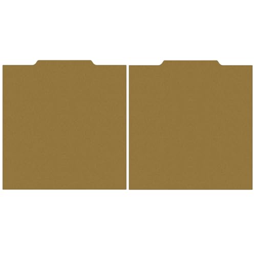 HzdaDeve 2-Pack 410X410MM Bauplatte für Elegoo OrangeStorm Giga Doppelseitige strukturierte magnetische Plattform Kit Flexible Federstahl Bettbrett Beheiztes Blatt für 3D Drucker Zubehör Ersatz (Gold) von HzdaDeve