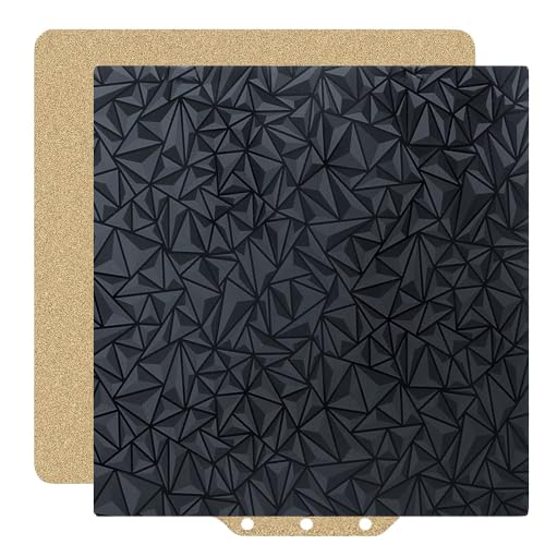 HzdaDeve Bauplatte für Abenteurer 5M Pro Doppelseitiges strukturiertes PEI-Blatt und glattes PEO-Stahlblech-Bett Kleberfreies Drucken für FLASHFORGE Adventurer 5M Platte 3D-Drucker (PEO+PEI) von HzdaDeve