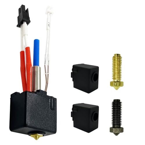 HzdaDeve Hotend Hot End Druckkopf Extruder Kit mit 2PK Heizblock Abdeckung und 2PK Edelstahl gehärtete Düsen für Anycubic Kobra 2/Kobra 2 Neo/Kobra 2 Pro/Kobra 2 Plus 3D Drucker Ersatz von HzdaDeve