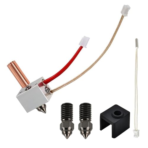 HzdaDeve Hotend Kit mit gehärteter Düse Hot End Druck Kopf Heizblock für Elegoo Neptune 4/Neptune 4 Pro mit Extra 2PCS Messing Düsen/1PC Silikon Abdeckung/1PC Thermistor von HzdaDeve