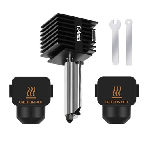 HzdaDeve Hotend für A1 Mini/A1 Druckkopf Upgrade Hochtemperatur 0.4MM gehärtete Stahldüse Hot End Kit Extruder Ersatz mit 2PCS Silikon Abdeckung Socke für Bambu Lab 3D Drucker Zubehör von HzdaDeve
