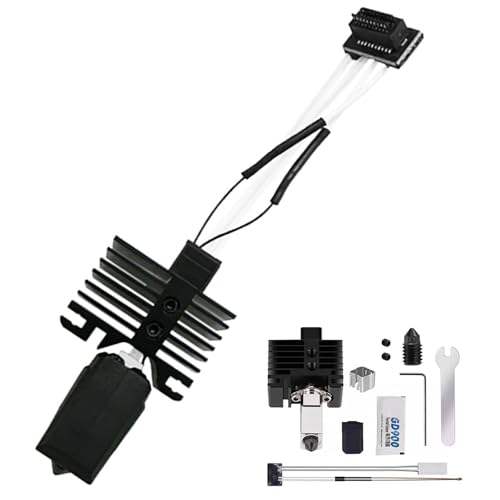 HzdaDeve Hotend für Bambu Lab P1P P1S Druckkopf 24V 48W keramische Heizungskartusche Thermistor Abnehmbare 0.4MM gehärtete Stahldüse Hochtemperatur Sensor Heizung Rohr Kit Schraubenschlüssel von HzdaDeve