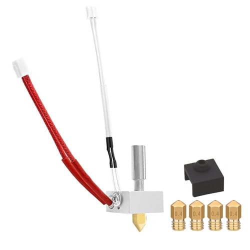 HzdaDeve Hotend für Elegoo Neptune 3 Pro Hot End-Kit für Neptune 3 Plus/Max Extruderkopf-Heizungsbruch-Silikonabdeckungs-Thermistor mit zusätzlichen 4 Düsen für 3D-Drucker-Zubehörteile von HzdaDeve