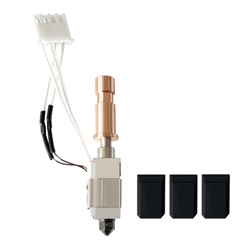 HzdaDeve Keramik Hotend für Kobra S1 Combo Hot End Kit Druckkopf Kühlkörper Block Heizpatrone Thermistor gehärtete Stahldüse mit Extra 2PK Silikon Abdeckung für Anycubic Kobra S1/ACE Pro von HzdaDeve