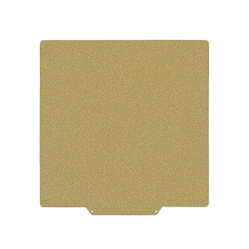 HzdaDeve PEI Blatt 230X230mm Flexible Spring Steel Build Plate Doppelseitiges strukturiertes Bett für Anycubic Kobra 2/Kobra 2 Neo/Kobra 2 Pro/Kobra Neo/Kobra/Kobra/Artillerie Genius 3D Drucker (Gold) von HzdaDeve