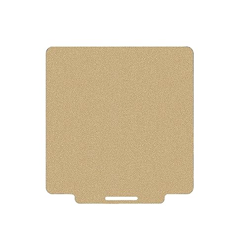 HzdaDeve PEI-Blatt für AnkerMake M5 Bauplatte, 250 x 250 mm, flexible Federstahl-Bettoberfläche, doppelseitig strukturiertes Magnetbett, 3D-Drucker-Zubehör, Ersatzteile (Gold) von HzdaDeve