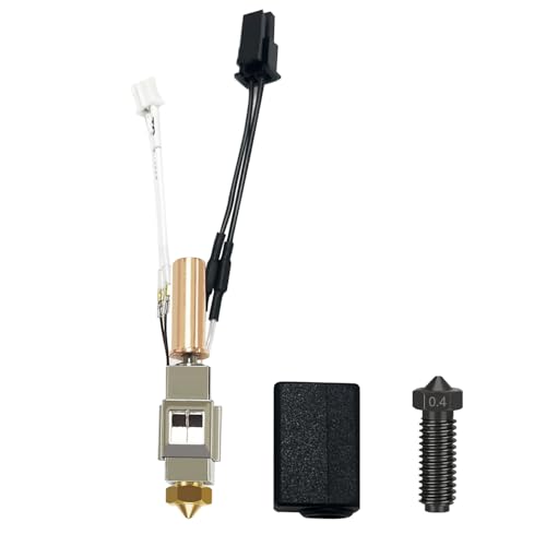 HzdaDeve Upgrade Keramik Hotend für Kobra 2 Series Hot End Druckkopf Vorinstallierte Extruder Kit mit Extra 0,4MM gehärteten Düsen für Anycubic Kobra 2/Kobra 2 Neo/Kobra 2 Pro/Kobra 2 Plus/Kobra 2 Max von HzdaDeve