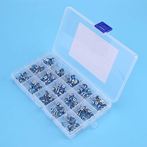 150pcs Blue White 100OHM-1MOHM PCB Preset Variable Resistor Kit für Video und DVD 150pcs Blue White 100OHM-1MOHM PCB Preset Variable Resistor Kit für Video und DVD von Hztyyier